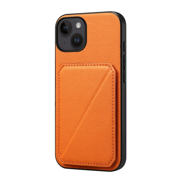 D04 Calf Texture Dual Card Slot Holder Phone Case