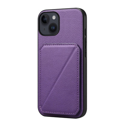 D04 Calf Texture Dual Card Slot Holder Phone Case