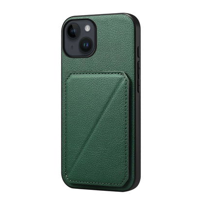 D04 Calf Texture Dual Card Slot Holder Phone Case