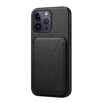 D04 Calf Texture Dual Card Slot Holder Phone Case