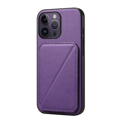 D04 Calf Texture Dual Card Slot Holder Phone Case