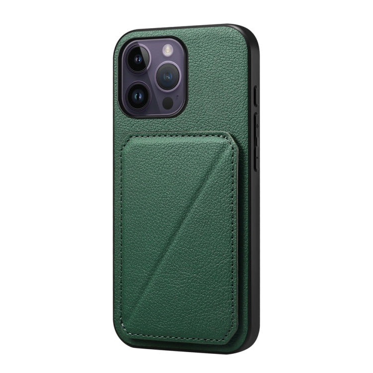D04 Calf Texture Dual Card Slot Holder Phone Case
