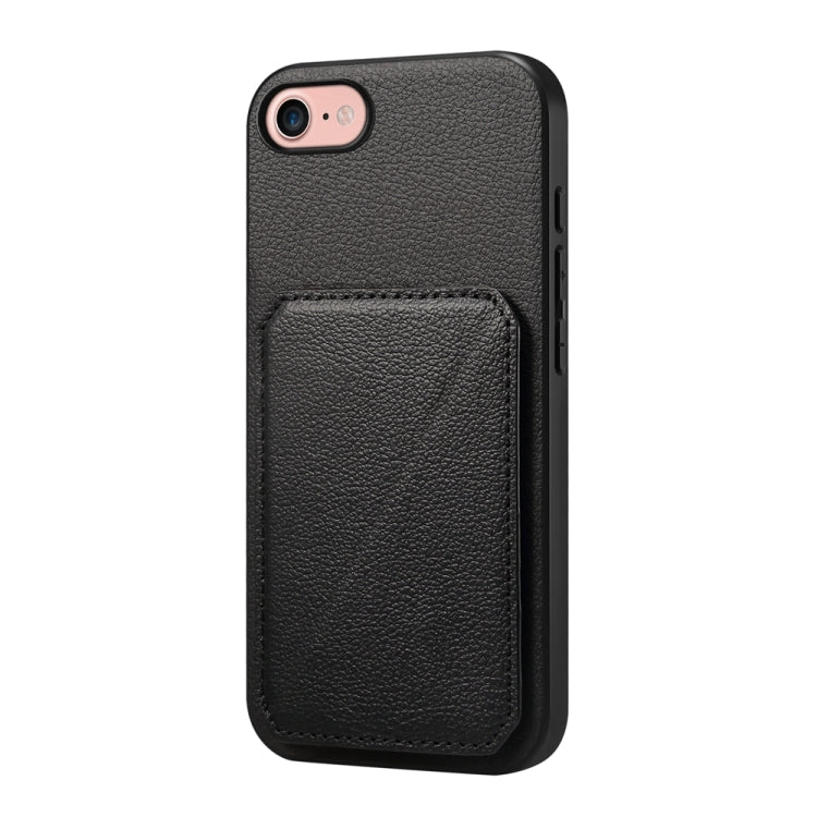 D04 Calf Texture Dual Card Slot Holder Phone Case