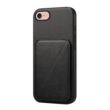 D04 Calf Texture Dual Card Slot Holder Phone Case