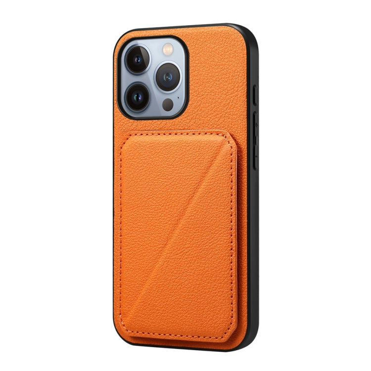 D04 Calf Texture Dual Card Slot Holder Phone Case