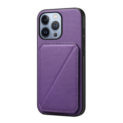 D04 Calf Texture Dual Card Slot Holder Phone Case