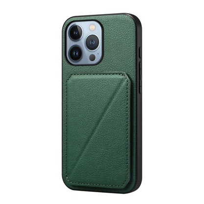 D04 Calf Texture Dual Card Slot Holder Phone Case
