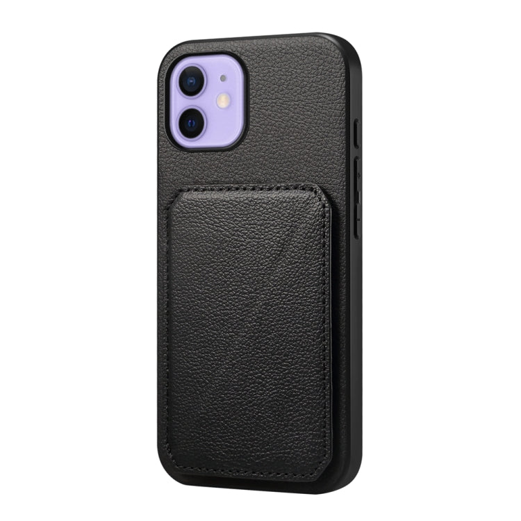 D04 Calf Texture Dual Card Slot Holder Phone Case
