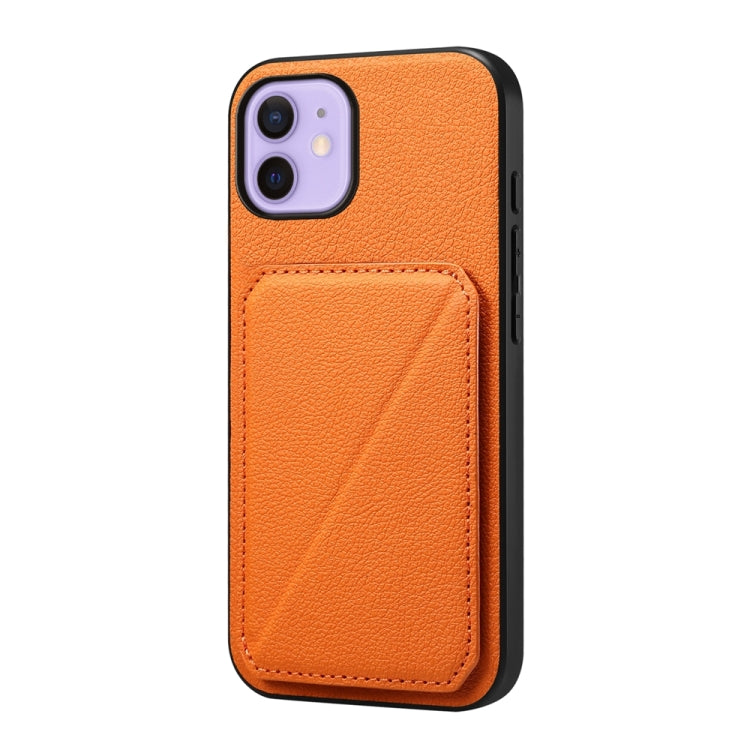 D04 Calf Texture Dual Card Slot Holder Phone Case