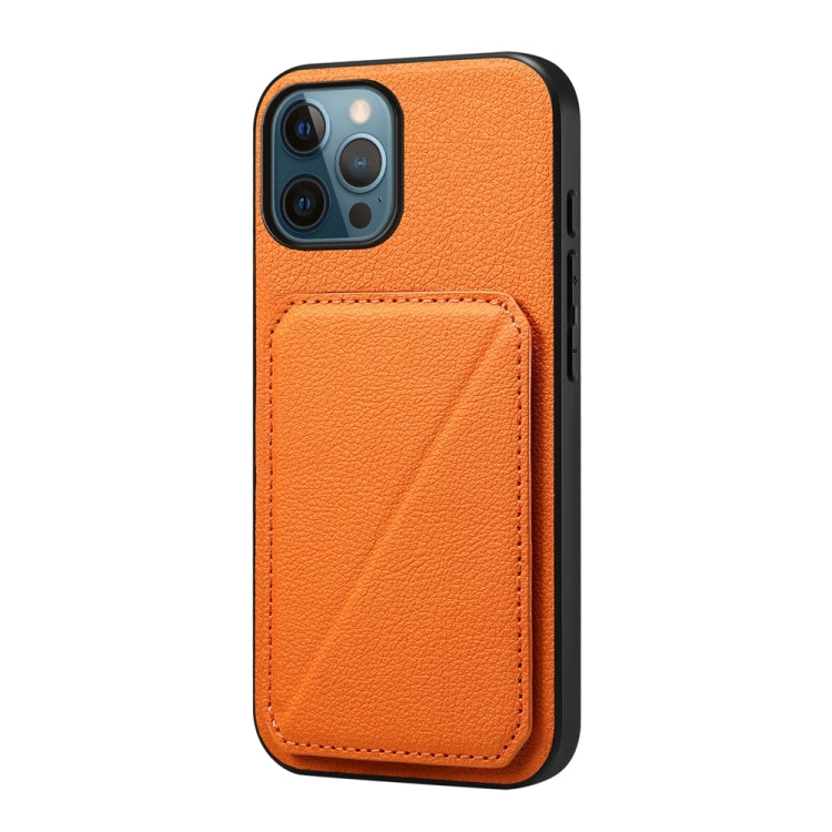 D04 Calf Texture Dual Card Slot Holder Phone Case