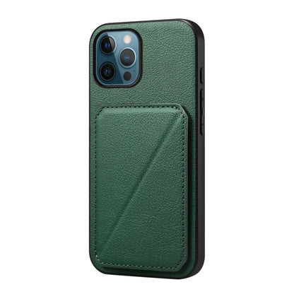 D04 Calf Texture Dual Card Slot Holder Phone Case