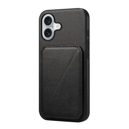 D04 Calf Texture Dual Card Slot Holder Phone Case