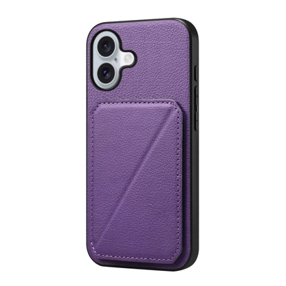 D04 Calf Texture Dual Card Slot Holder Phone Case