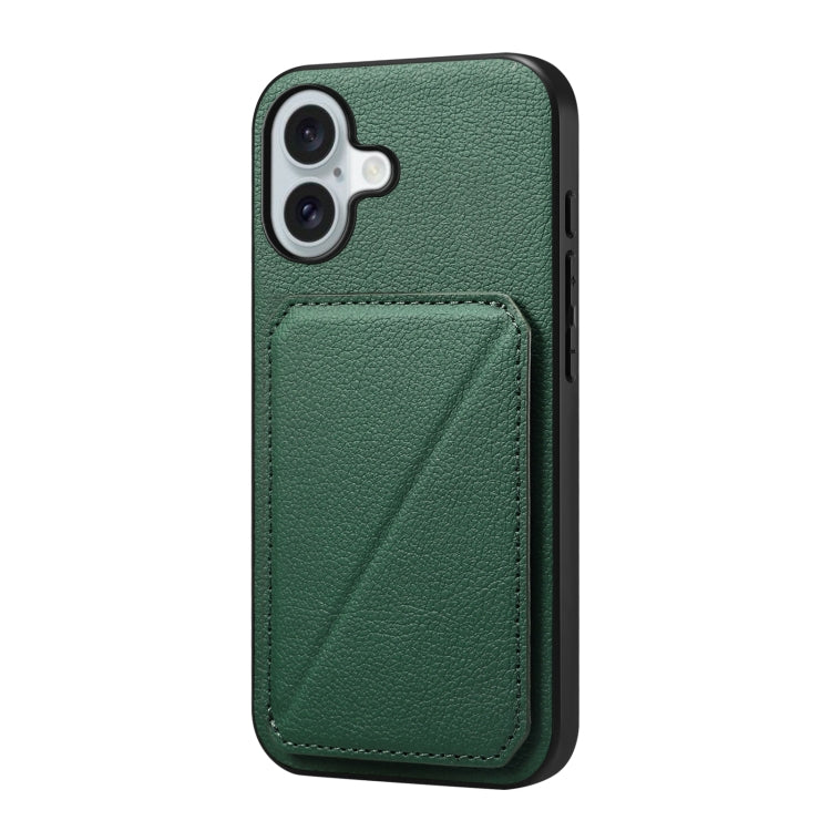 D04 Calf Texture Dual Card Slot Holder Phone Case