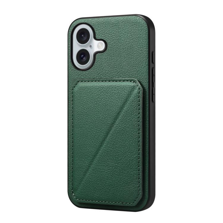 D04 Calf Texture Dual Card Slot Holder Phone Case