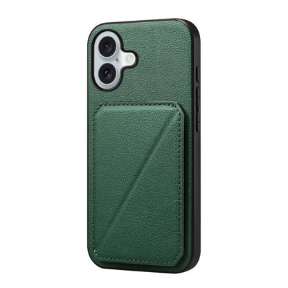 D04 Calf Texture Dual Card Slot Holder Phone Case