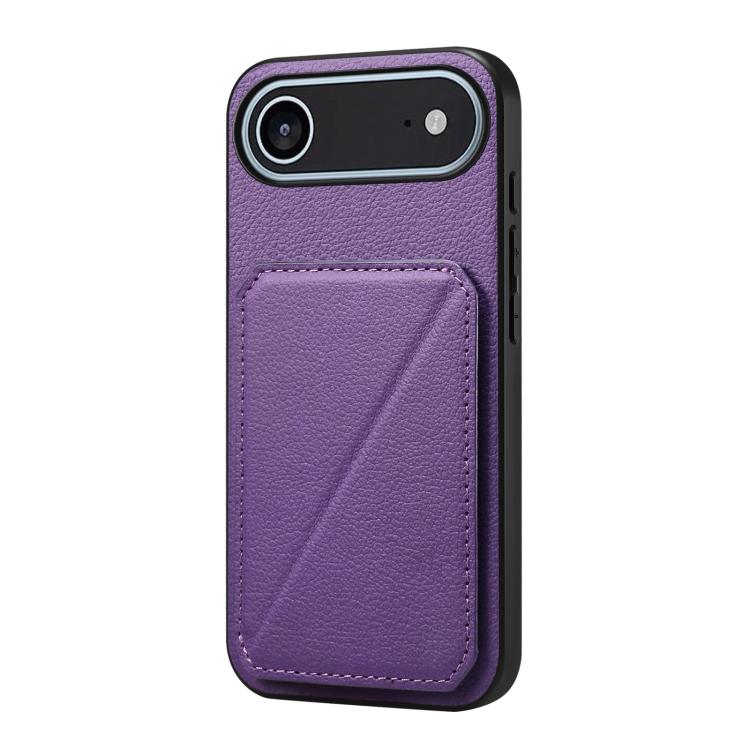 D04 Calf Texture Dual Card Slot Holder Phone Case