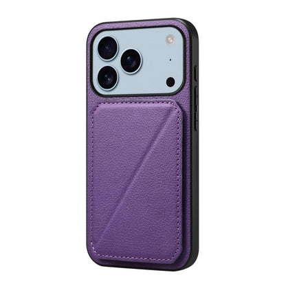 D04 Calf Texture Dual Card Slot Holder Phone Case