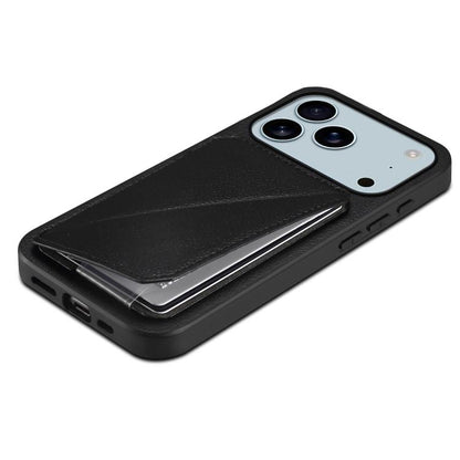 D04 Calf Texture Dual Card Slot Holder Phone Case