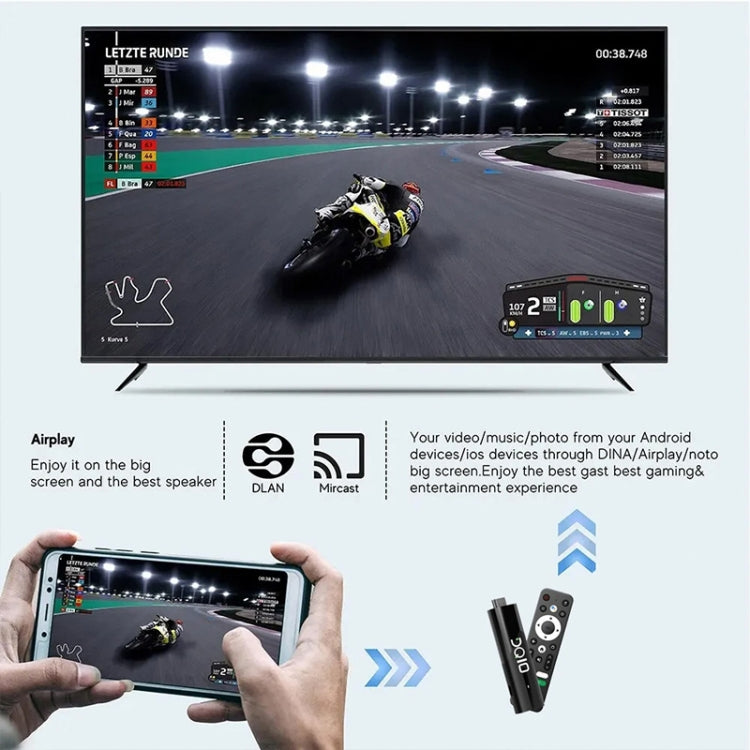 LEMFO DQ10 Allwinner H618 Quad Core ARM Cortex A53 8K HD Android TV Stick, 2GB+16GB