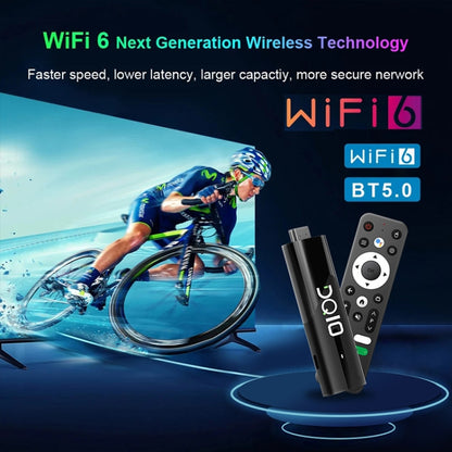 LEMFO DQ10 Allwinner H618 Quad Core ARM Cortex A53 8K HD Android TV Stick, 2GB+16GB