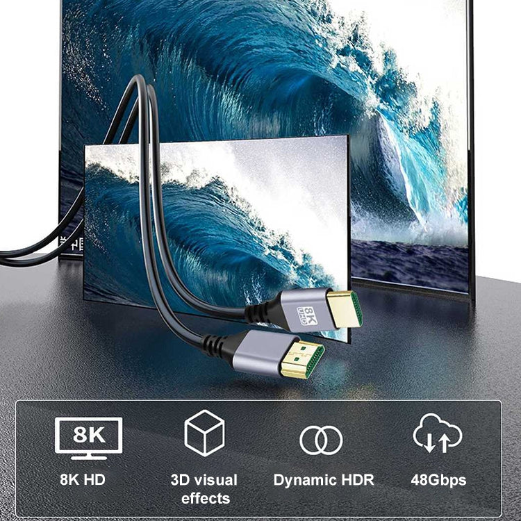 HDMI Male to HDMI Male Dual Elbow HD Audio Video Adapter Cable, 0.5m, 1m