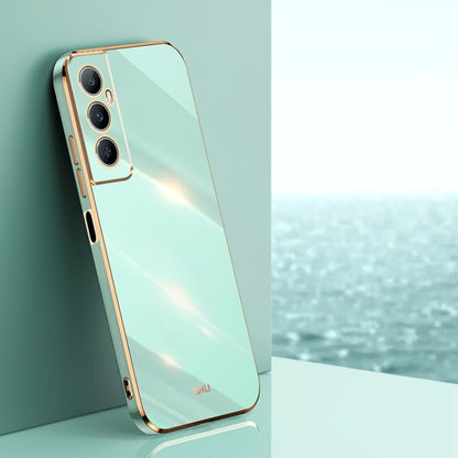XINLI Straight Edge 6D Electroplate TPU Phone Case, For Realme C65