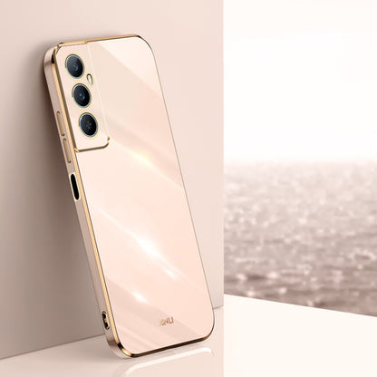XINLI Straight Edge 6D Electroplate TPU Phone Case, For Realme C65