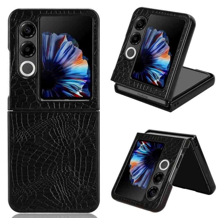 Crocodile Texture Back Cover Phone Case, For ZTE nubia Flip3, For ZTE Nubia Fold, For ZTE nubia Flip2 / Libero Flip2, For ZTE nubia Flip / Libero Flip