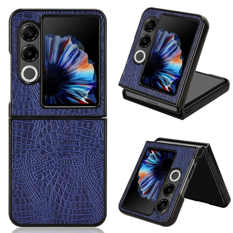 Crocodile Texture Back Cover Phone Case, For ZTE nubia Flip3, For ZTE Nubia Fold, For ZTE nubia Flip2 / Libero Flip2, For ZTE nubia Flip / Libero Flip