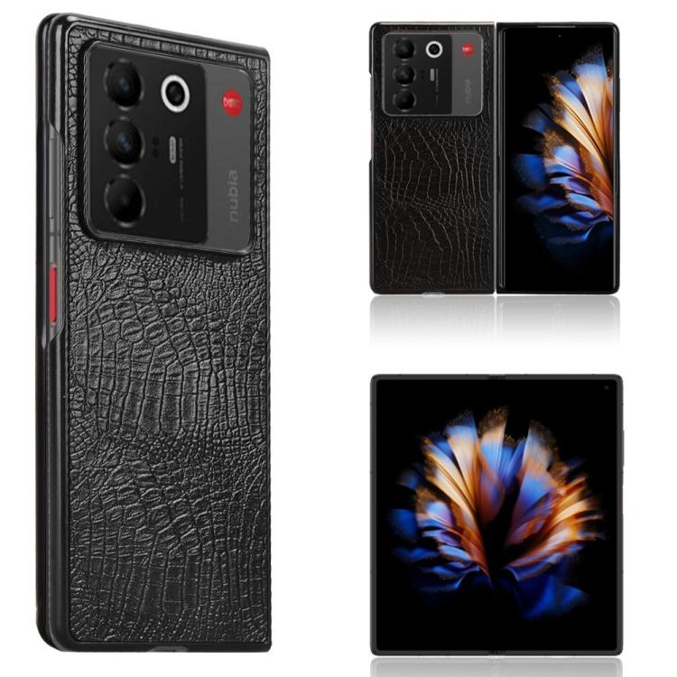Crocodile Texture Back Cover Phone Case, For ZTE nubia Flip3, For ZTE Nubia Fold, For ZTE nubia Flip2 / Libero Flip2, For ZTE nubia Flip / Libero Flip