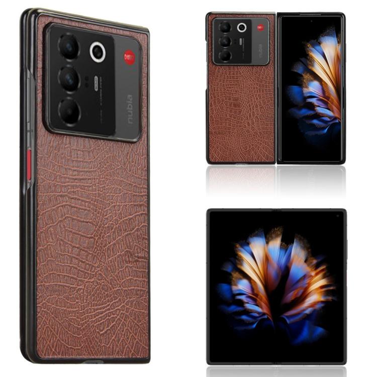 Crocodile Texture Back Cover Phone Case, For ZTE nubia Flip3, For ZTE Nubia Fold, For ZTE nubia Flip2 / Libero Flip2, For ZTE nubia Flip / Libero Flip