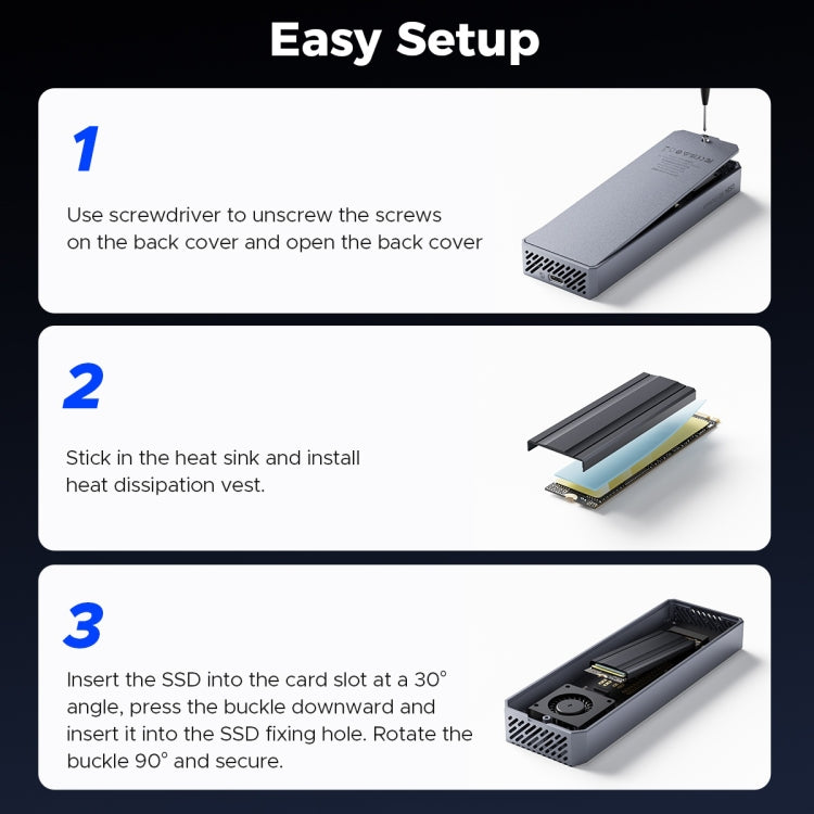 ORICO CNM2-U4 40Gbps USB4 M.2 NVMe SSD Enclosure, CNM2-U4