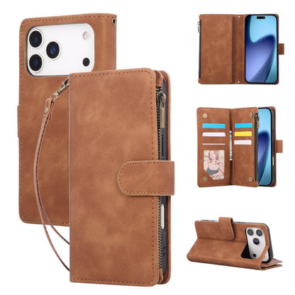 Multifunctional Multi-Card Wallet Phone Leather Case, For iPhone 18 / 17, For iPhone 18 Pro / 17 Pro, For iPhone 18 Pro Max / 17 Pro Max, For iPhone Air, For iPhone 16 Pro Max, For iPhone 16 Pro, For iPhone 16 Plus, For iPhone 16, For iPhone 15 Pro Max...