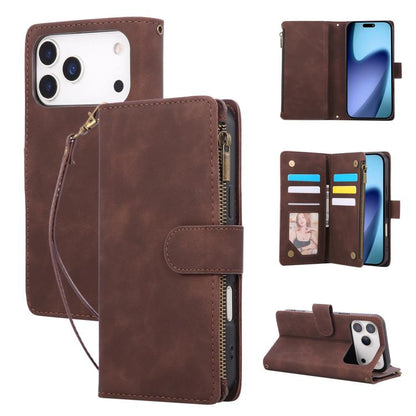 Multifunctional Multi-Card Wallet Phone Leather Case, For iPhone 18 / 17, For iPhone 18 Pro / 17 Pro, For iPhone 18 Pro Max / 17 Pro Max, For iPhone Air, For iPhone 16 Pro Max, For iPhone 16 Pro, For iPhone 16 Plus, For iPhone 16, For iPhone 15 Pro Max...