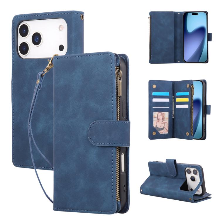 Multifunctional Multi-Card Wallet Phone Leather Case, For iPhone 18 / 17, For iPhone 18 Pro / 17 Pro, For iPhone 18 Pro Max / 17 Pro Max, For iPhone Air, For iPhone 16 Pro Max, For iPhone 16 Pro, For iPhone 16 Plus, For iPhone 16, For iPhone 15 Pro Max...
