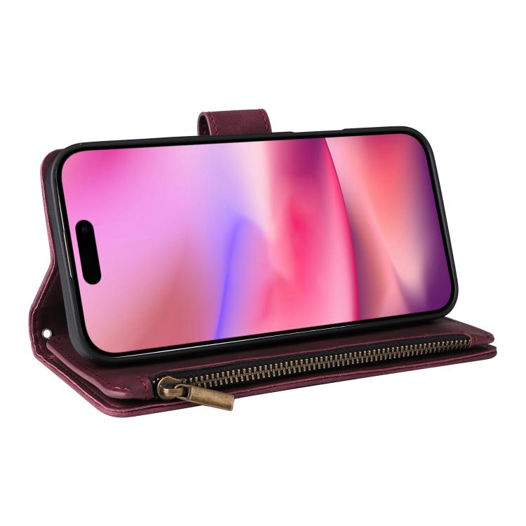 Multifunctional Multi-Card Wallet Phone Leather Case, For iPhone 18 / 17, For iPhone 18 Pro / 17 Pro, For iPhone 18 Pro Max / 17 Pro Max, For iPhone Air, For iPhone 16 Pro Max, For iPhone 16 Pro, For iPhone 16 Plus, For iPhone 16, For iPhone 15 Pro Max...