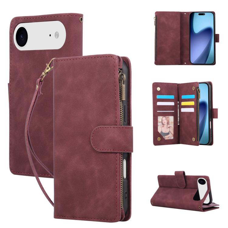 Multifunctional Multi-Card Wallet Phone Leather Case, For iPhone 18 / 17, For iPhone 18 Pro / 17 Pro, For iPhone 18 Pro Max / 17 Pro Max, For iPhone Air, For iPhone 16 Pro Max, For iPhone 16 Pro, For iPhone 16 Plus, For iPhone 16, For iPhone 15 Pro Max...
