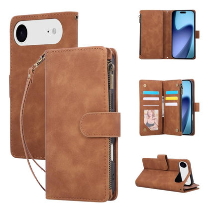 Multifunctional Multi-Card Wallet Phone Leather Case, For iPhone 18 / 17, For iPhone 18 Pro / 17 Pro, For iPhone 18 Pro Max / 17 Pro Max, For iPhone Air, For iPhone 16 Pro Max, For iPhone 16 Pro, For iPhone 16 Plus, For iPhone 16, For iPhone 15 Pro Max...