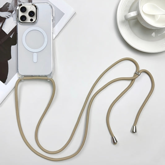 MagSafe Magnetic PC + TPU Phone Case with Lanyard, For iPhone 15 Pro Max, For iPhone 15 Pro, For iPhone 15 Plus, For iPhone 15, For iPhone 14 Plus, For iPhone 14, For iPhone 14 Pro, For iPhone 14 Pro Max, For iPhone 13 Pro Max