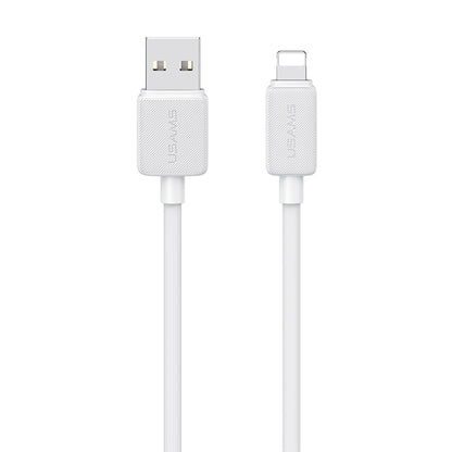 USAMS US-SJ694 USB to 8 Pin 2.4A Striped Fast Charge Data Cable, 1m, 2m