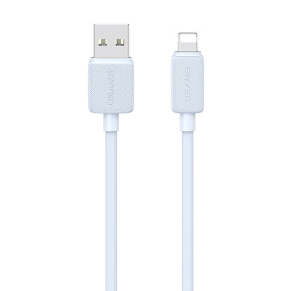 USAMS US-SJ694 USB to 8 Pin 2.4A Striped Fast Charge Data Cable, 2m, 3m, 1m