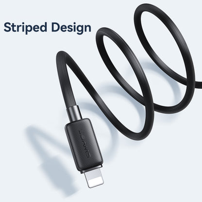USAMS US-SJ694 USB to 8 Pin 2.4A Striped Fast Charge Data Cable, 1m, 2m