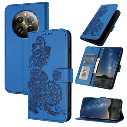 Datura Flower Embossed Flip Leather Phone Case, For Realme GT 6 / GT 6T, For Realme C63 / C61 Global, For Realme  12 Lite / C67 4G Global, For Realme 12 5G Global, For Realme 12+ 5G Global, For Realme 12 Pro 5G / 12 Pro+ 5G Global                      ...