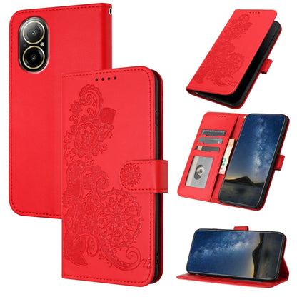 Datura Flower Embossed Flip Leather Phone Case, For Realme GT 6 / GT 6T, For Realme C63 / C61 Global, For Realme  12 Lite / C67 4G Global, For Realme 12 5G Global, For Realme 12+ 5G Global, For Realme 12 Pro 5G / 12 Pro+ 5G Global                      ...