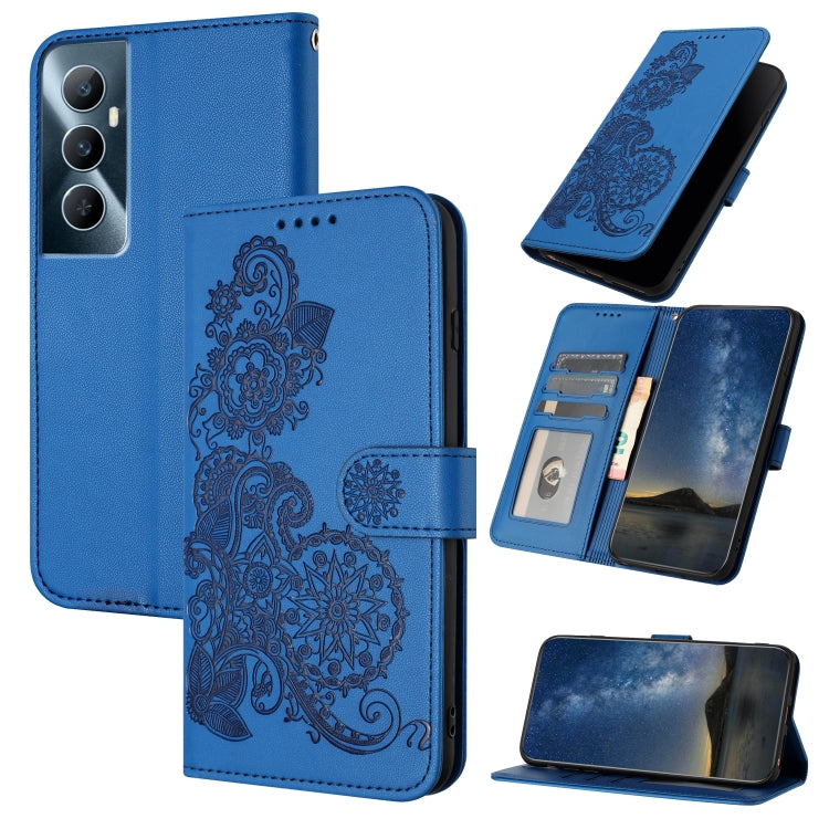 Datura Flower Embossed Flip Leather Phone Case, For Realme GT 6 / GT 6T, For Realme C63 / C61 Global, For Realme  12 Lite / C67 4G Global, For Realme 12 5G Global, For Realme 12+ 5G Global, For Realme 12 Pro 5G / 12 Pro+ 5G Global                      ...