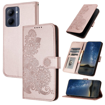 Datura Flower Embossed Flip Leather Phone Case, For Realme GT 6 / GT 6T, For Realme C63 / C61 Global, For Realme  12 Lite / C67 4G Global, For Realme 12 5G Global, For Realme 12+ 5G Global, For Realme 12 Pro 5G / 12 Pro+ 5G Global                      ...
