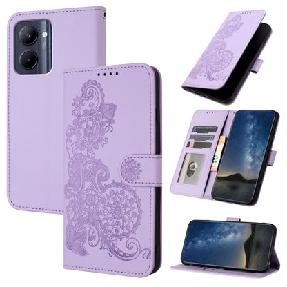 Datura Flower Embossed Flip Leather Phone Case, For Realme GT 6 / GT 6T, For Realme C63 / C61 Global, For Realme  12 Lite / C67 4G Global, For Realme 12 5G Global, For Realme 12+ 5G Global, For Realme 12 Pro 5G / 12 Pro+ 5G Global                      ...