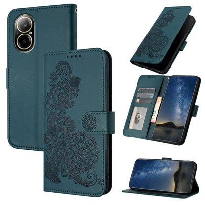 Datura Flower Embossed Flip Leather Phone Case, For Realme GT 6 / GT 6T, For Realme C63 / C61 Global, For Realme  12 Lite / C67 4G Global, For Realme 12 5G Global, For Realme 12+ 5G Global, For Realme 12 Pro 5G / 12 Pro+ 5G Global                      ...