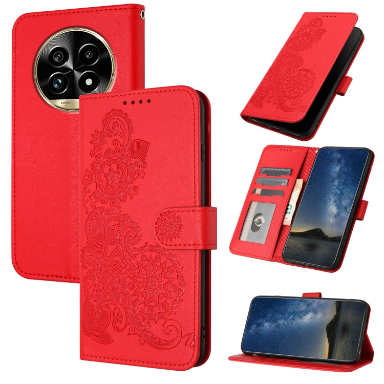 Datura Flower Embossed Flip Leather Phone Case, For Realme C71 India, For Realme 15 5G / 15 Pro 5G, For Realme GT 7 India, For Realme 14 / P3 5G Global, For Realme P3 Ultra 5G, For Realme P3 Pro, For Realme 14 Pro+, For Realme 14 Pro                   ...